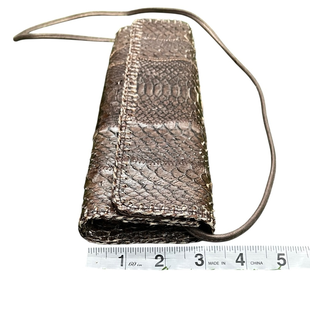 Carlis Falchi Snakeskin Wristlet Handbag - Picture 13 of 14